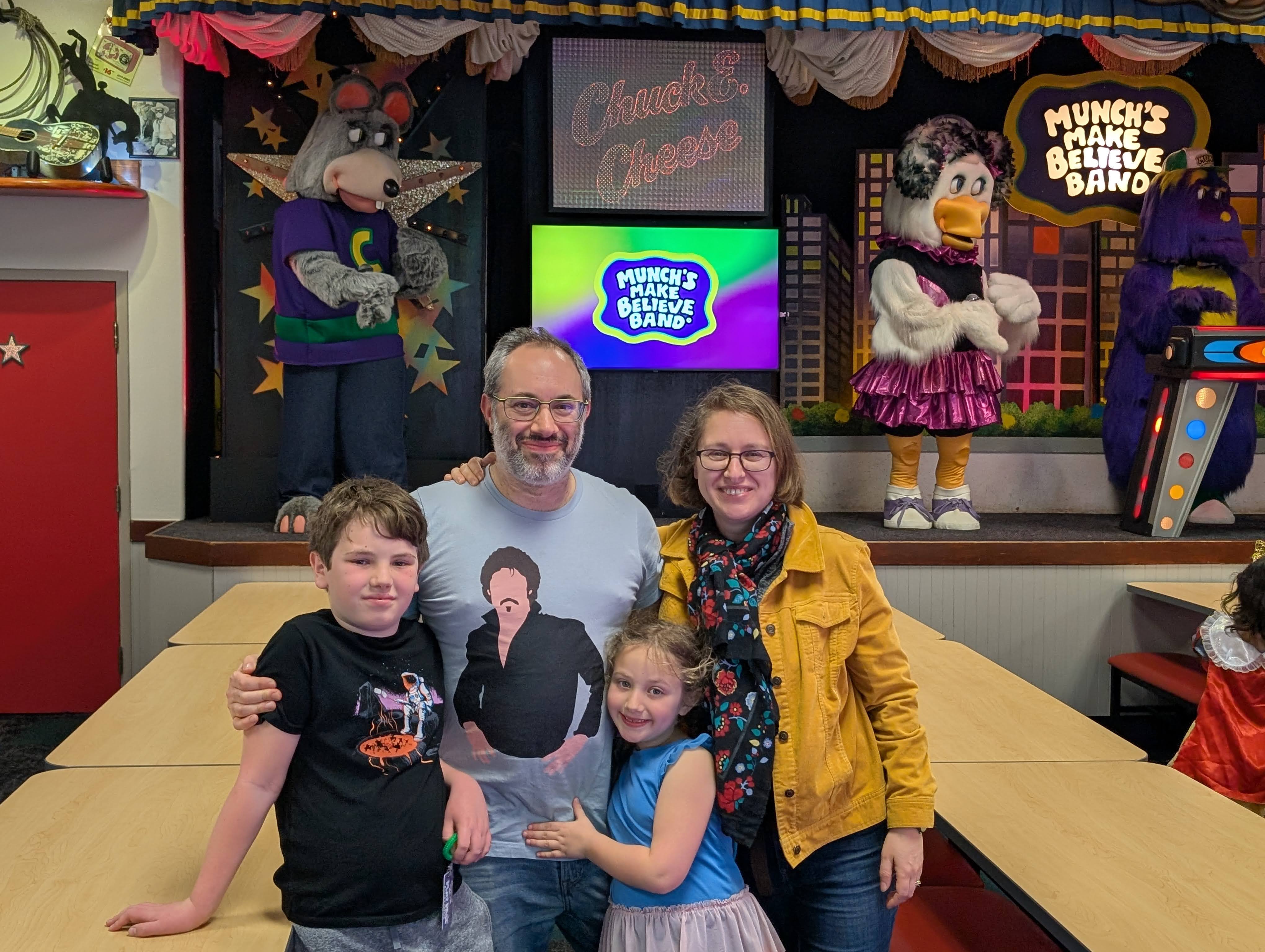 Family at Chuck E. Cheese